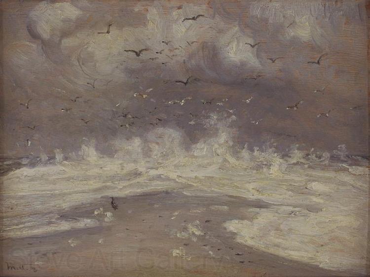 Michael Ancher Surf at the North Coast of Jutland
